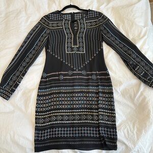 BCBGMAXAZRIA Black Long Sleeve partnered dress - size XXS